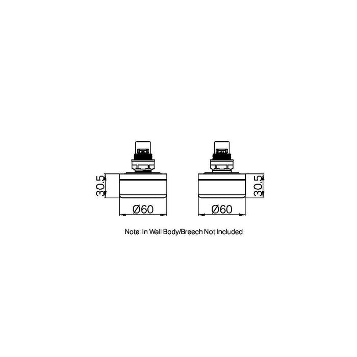 Nero Serenity Wall Top Assembly with Arabescato Corchia Handle