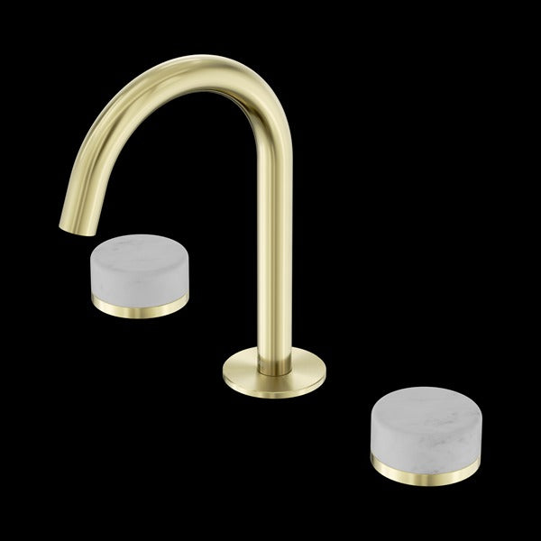 Nero Serenity Basin Set Arc Spout with Carrara Handle