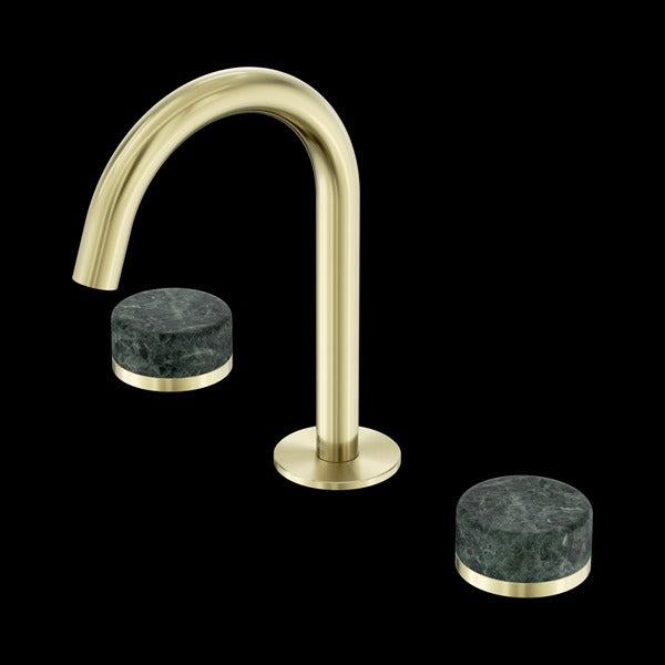 Nero Serenity Basin Set Arc Spout with Verde Alpi Handle
