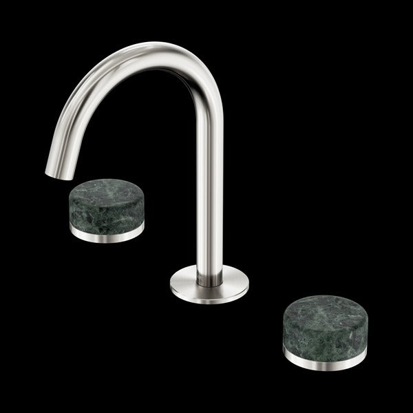 Nero Serenity Basin Set Arc Spout with Verde Alpi Handle