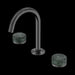 Nero Serenity Basin Set Arc Spout with Verde Alpi Handle