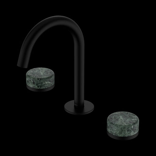 Nero Serenity Basin Set Arc Spout with Verde Alpi Handle