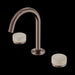 Nero Serenity Basin Set Arc Spout with Rome Travertine Handle