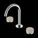 Nero Serenity Basin Set Arc Spout with Rome Travertine Handle