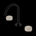 Nero Serenity Basin Set Arc Spout with Rome Travertine Handle