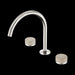 Nero Serenity Bath/Kitchen Set Arc Spout With Rome Travertine Handle