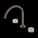 Nero Serenity Bath/Kitchen Set Arc Spout With Rome Travertine Handle