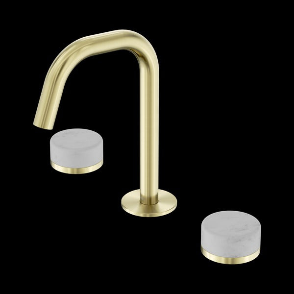 Nero Serenity Basin Set Edge Spout with Carrara Handle