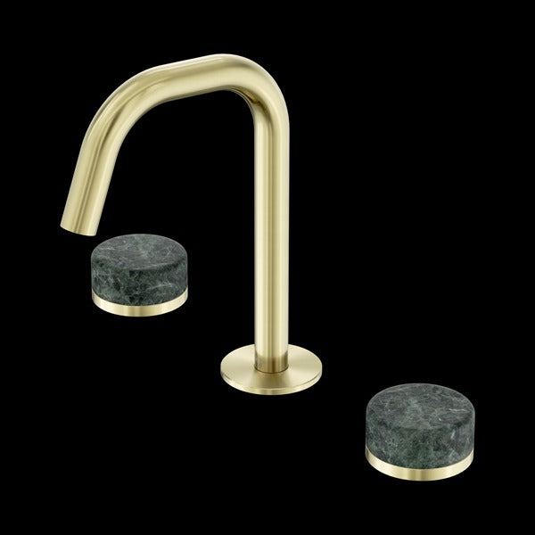 Nero Serenity Basin Set Edge Spout with Verde Alpi Handle