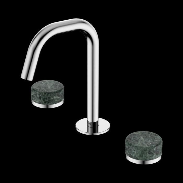 Nero Serenity Basin Set Edge Spout with Verde Alpi Handle