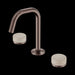 Nero Serenity Basin Set Edge Spout with Rome Travertine Handle