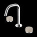 Nero Serenity Basin Set Edge Spout with Rome Travertine Handle