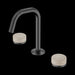 Nero Serenity Basin Set Edge Spout with Rome Travertine Handle