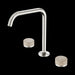 Nero Serenity Bath/kitchen Set Edge Spout with Rome Travertine Handle