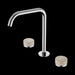 Nero Serenity Bath/kitchen Set Edge Spout with Rome Travertine Handle