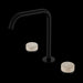 Nero Serenity Bath/kitchen Set Edge Spout with Rome Travertine Handle