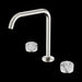 Nero Serenity Bath/kitchen Set Edge Spout with Arabescato Corchia Handle