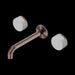 Nero Serenity Wall Basin Set Spout With Carrara Handle