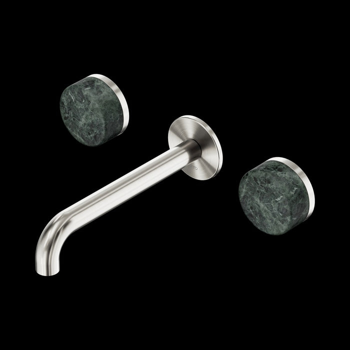 Nero Serenity Wall Basin Set Spout With Verde Alpi Handle