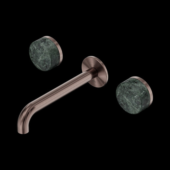 Nero Serenity Wall Basin Set Spout With Verde Alpi Handle