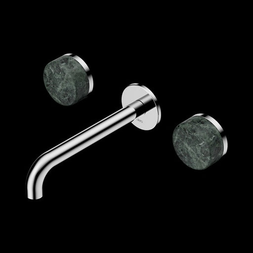Nero Serenity Wall Basin Set Spout With Verde Alpi Handle