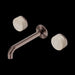 Nero Serenity Wall Basin Set Spout With Rome Travertine Handle