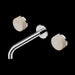 Nero Serenity Wall Basin Set Spout With Rome Travertine Handle