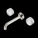 Nero Serenity Wall Basin Set Spout With Arabescato Corchia Handle