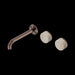 Nero Serenity Wall Basin Set Offset Spout With Rome Travertine Handle