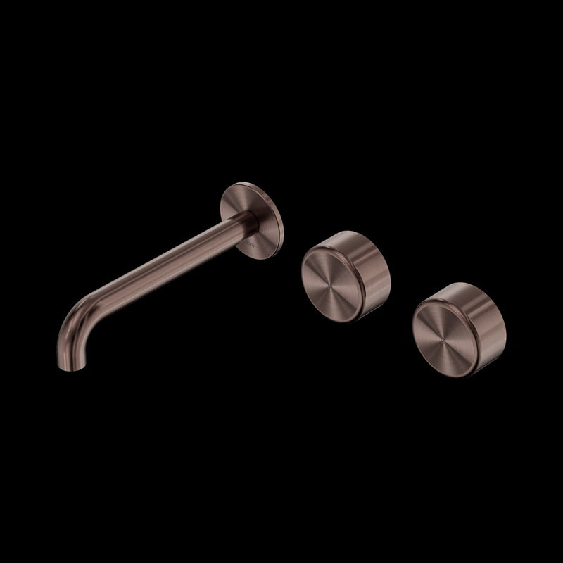 Nero Serenity Wall Basin Set Offset Spout With Metal Handle