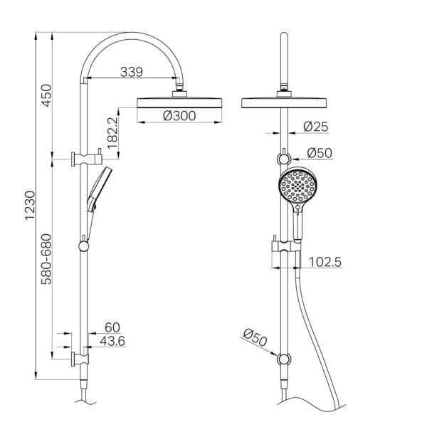 Nero Serenity Twin Shower