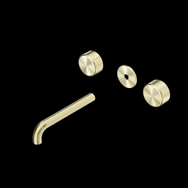 Nero Serenity Wall Basin Set Spout With Metal Handle Trim Kit Only Chrome (Requires In Wall Body 24C020)