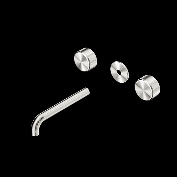 Nero Serenity Wall Basin Set Spout With Metal Handle Trim Kit Only Chrome (Requires In Wall Body 24C020)