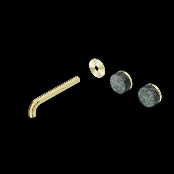 Nero Serenity Wall Basin Set Offset spout With Verde Alpi Handle Trim Kit (Requires In Wall Body 24C020)