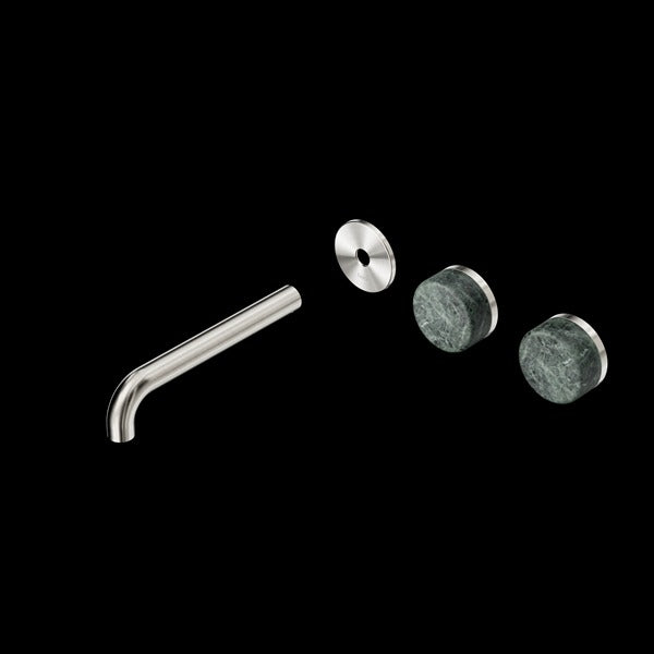 Nero Serenity Wall Basin Set Offset spout With Verde Alpi Handle Trim Kit (Requires In Wall Body 24C020)