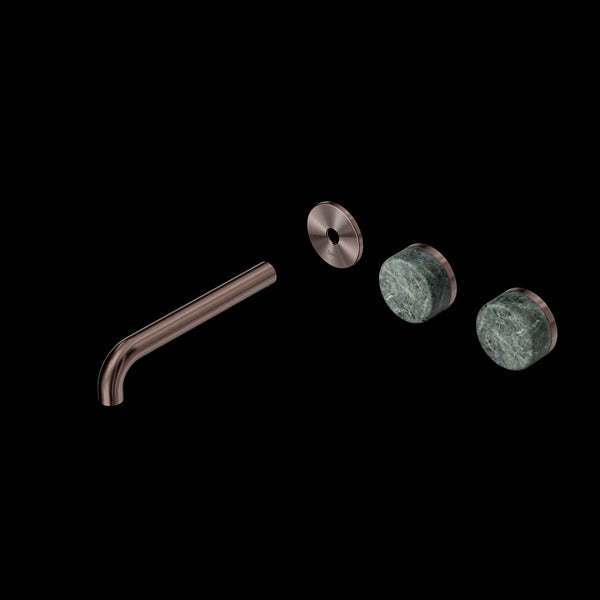 Nero Serenity Wall Basin Set Offset spout With Verde Alpi Handle Trim Kit (Requires In Wall Body 24C020)