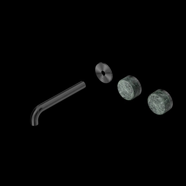 Nero Serenity Wall Basin Set Offset spout With Verde Alpi Handle Trim Kit (Requires In Wall Body 24C020)