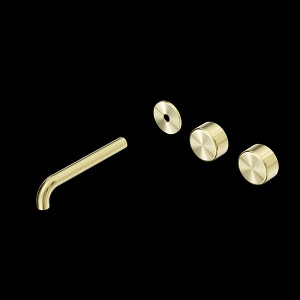 Nero Serenity Wall Basin Set Offset Spout With Metal Handle Trim Kit (Requires In Wall Body 24C020)