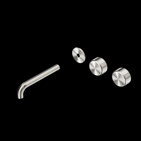 Nero Serenity Wall Basin Set Offset Spout With Metal Handle Trim Kit (Requires In Wall Body 24C020)