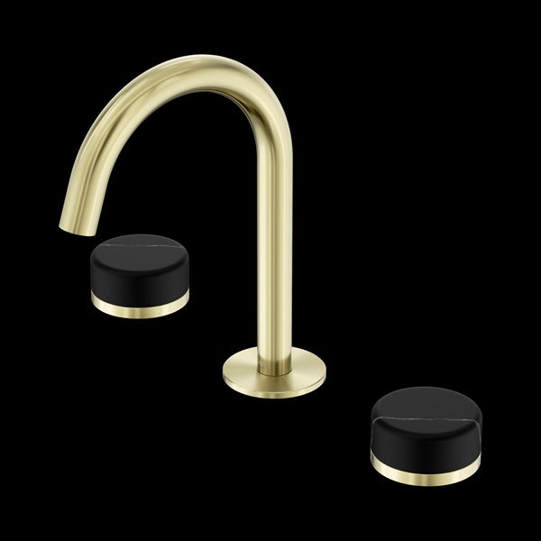 Nero Serenity Basin Set Arc Spout with Marquina Black Handle