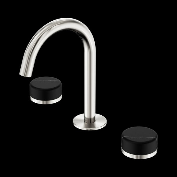 Nero Serenity Basin Set Arc Spout with Marquina Black Handle