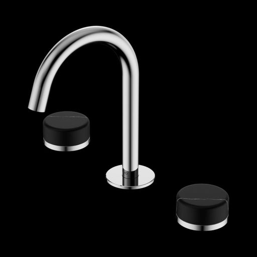 Nero Serenity Basin Set Arc Spout with Marquina Black Handle