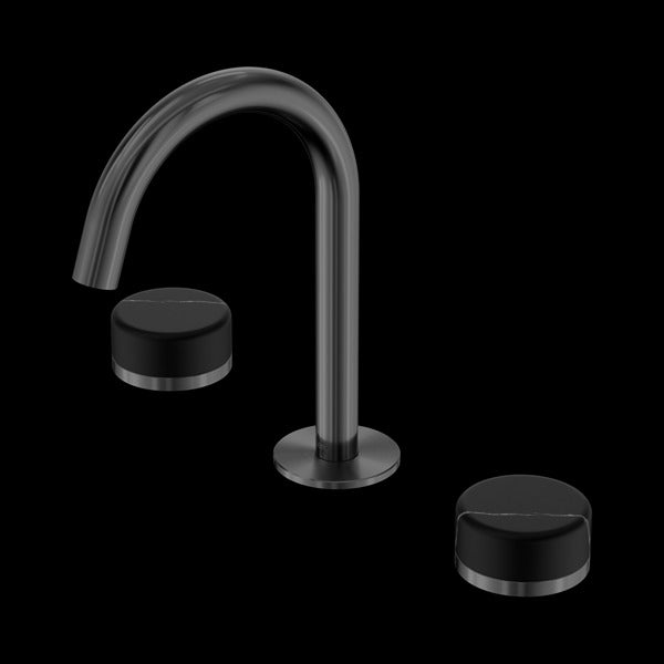 Nero Serenity Basin Set Arc Spout with Marquina Black Handle