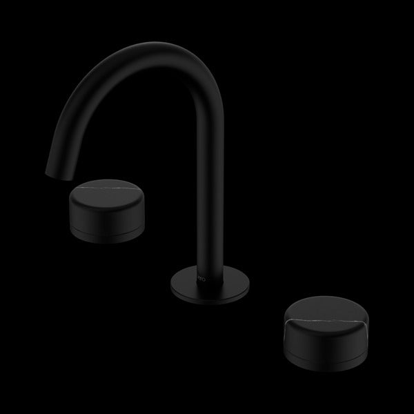 Nero Serenity Basin Set Arc Spout with Marquina Black Handle
