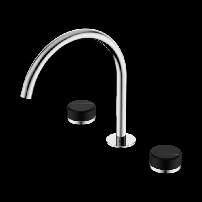 Nero Serenity Bath/kitchen Set Arc Spout with Marquina Black Handle
