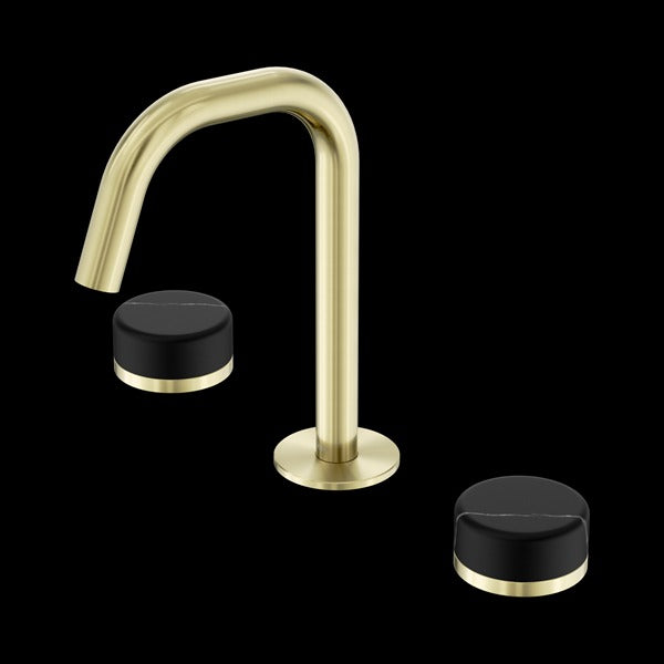 Nero Serenity Basin Set Edge Spout with Marquina Black Handle