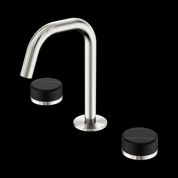 Nero Serenity Basin Set Edge Spout with Marquina Black Handle