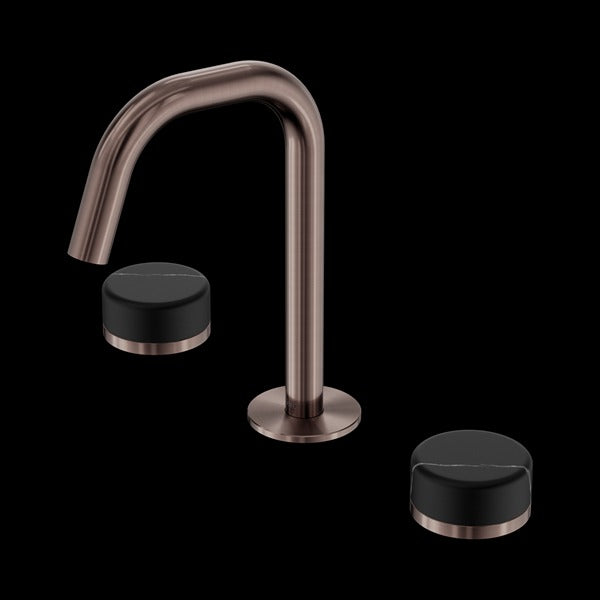 Nero Serenity Basin Set Edge Spout with Marquina Black Handle