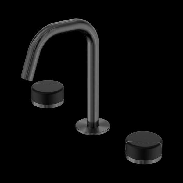 Nero Serenity Basin Set Edge Spout with Marquina Black Handle