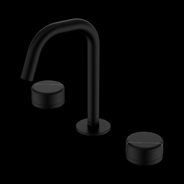Nero Serenity Basin Set Edge Spout with Marquina Black Handle